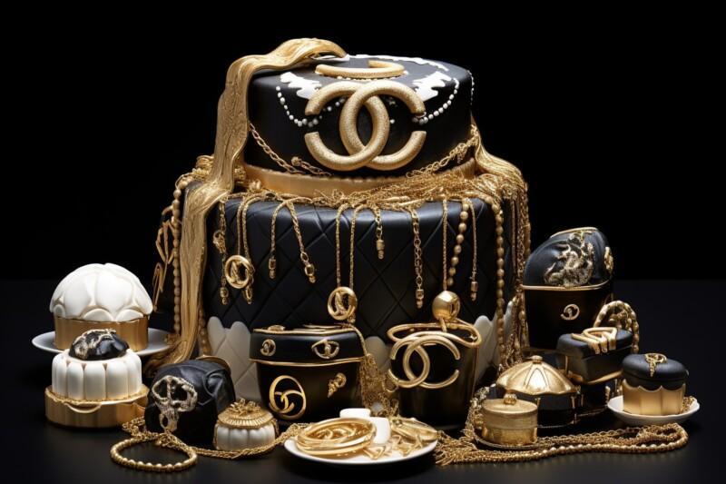 cake adorned with edible replicas famous movie scenes