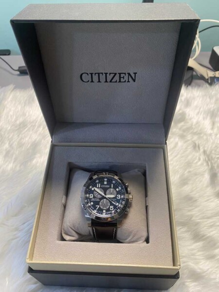 ขายของหลุดจำนำนาฬิกา Citizen BL5551-06L ผู้ชาย หน้าปัด 43mm สายหนังวินเทจ สภาพ 80% ราคา 9,000 บาท โรงรับจำนำใกล้ฉัน