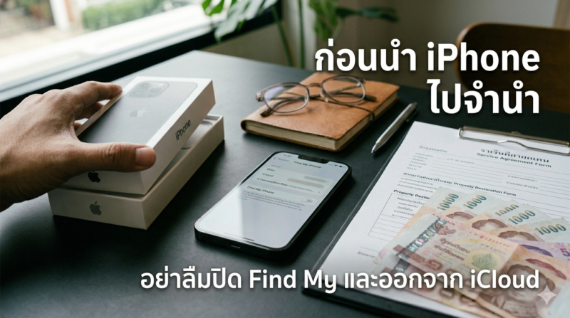 โรงรับจำนำรับ iPhone ไหม? ทุกเรื่องที่ต้องรู้ก่อนนำไปฝาก 3 การปิด Find My iPhone และเตรียมเครื่องก่อนจำนำ