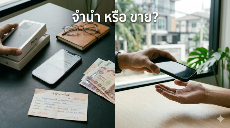 โรงรับจำนำรับ iPhone ไหม? ทุกเรื่องที่ต้องรู้ก่อนนำไปฝาก 4 เปรียบเทียบการจำนำ iPhone กับการขาย iPhone มือสอง