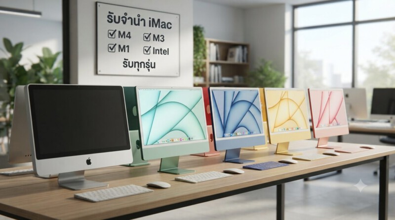 รับจำนำ iMac ทุกรุ่น สาขาทั่วกรุงเทพ ปลอดภัย เชื่อถือได้ ได้เงินไว ราคาดี 2 iMac M4 M3 M1 Intel รับจำนำ