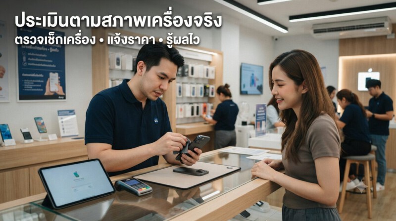 รับจำนำ iPhone 17, 17e, 17 Pro, 17 Pro Max, iPhone Air ราคาสูง รับเงินทันที มีสาขาใกล้คุณ 3 เจ้าหน้าที่ตรวจสอบสภาพ iPhone 17 ก่อนประเมินวงเงินจำนำ