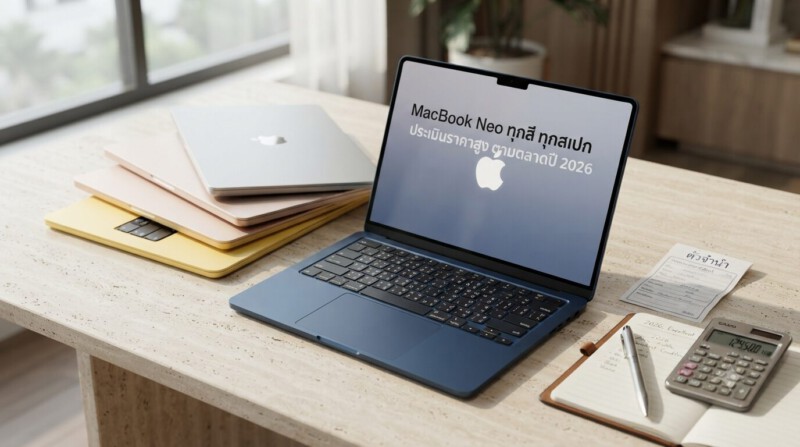 รับจำนำ MacBook Neo ราคาสูง ปลอดภัย ได้เงินไว มีสาขาใกล้บ้านคุณทั่วกรุงเทพ 1 รับจำนำ MacBook Neo ทุกสีทุกสเปค ราคาสูง ปลอดภัย ได้เงินไว ที่ Money2Plus ทั่วกรุงเทพ