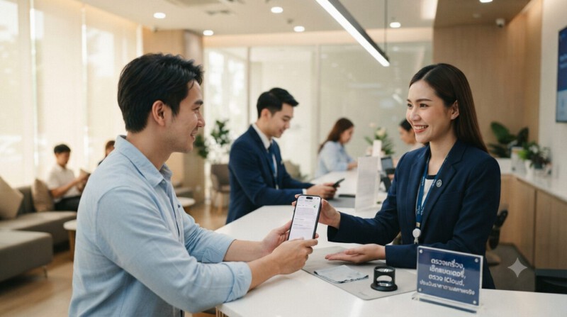 รับจำนำ iPhone 16 Series ปี 2026 ให้ราคาสูงสุด รับเงินไว มีสาขาทั่วกรุงเทพฯ 2 ตรวจสอบสภาพเครื่องและแบตเตอรี่ iPhone ก่อนประเมินราคาจำนำ