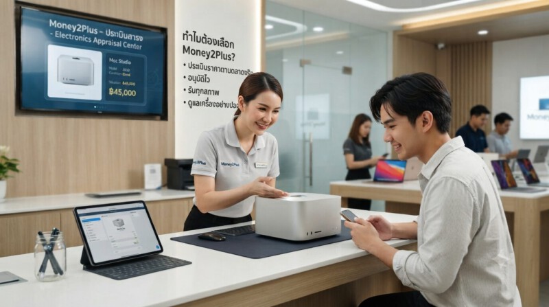 รับจำนำ Mac Mini และ Mac Studio สาขาทั่วกรุงเทพ ประสบการณ์กว่า 20 ปี ได้เงินไว 2 ทีมงานตรวจสอบเครื่องและแจ้งราคาประเมินอย่างโปร่งใส